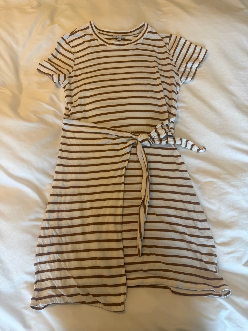 Rails Cream and Brown Striped Crewneck Tee